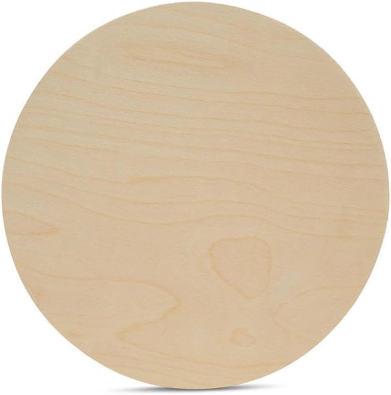 Borowood 18-Inch Birch Wood Round - 1/4” Thick Plywood Circle for Crafts, Signs, Painting, Laser Cutting - 1 Pack - Made in USA - Image 1